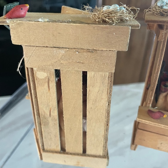 SET OF HANDMADE PRIMITIVE WINTER SNOWMAN DECOR - Picture 5 of 9